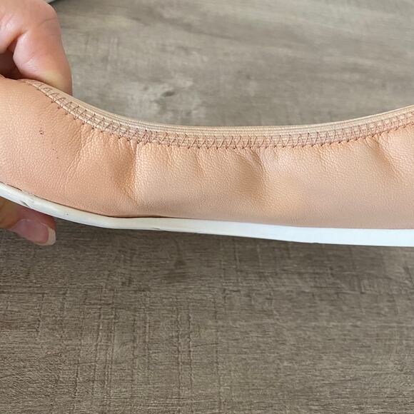 BCBGeneration Womens Agatha Pink Leather Round Toe Slip On Ballet Flats Shoes 7B - Picture 8 of 11